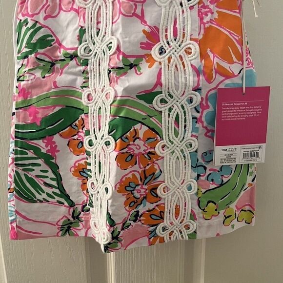Lilly Pulitzer for Target Nosie Posey Floral Shift Dress Girls Size 18M NWT - Picture 4 of 10